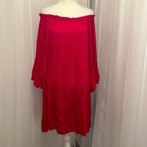 GORGEOUS Biight Pink Flowy Free Size Dress, top, cover up